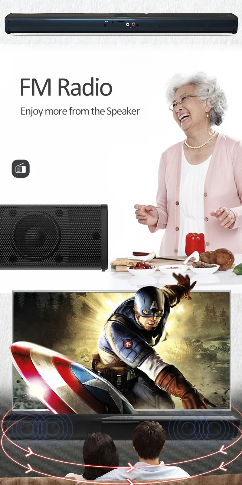 Sound bar System for all devices