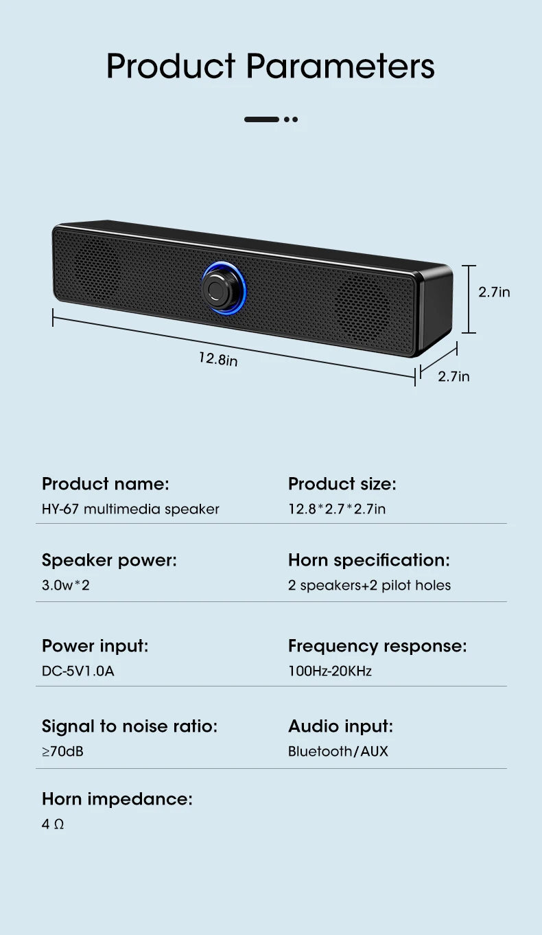 Soundbar Wired and Wireless