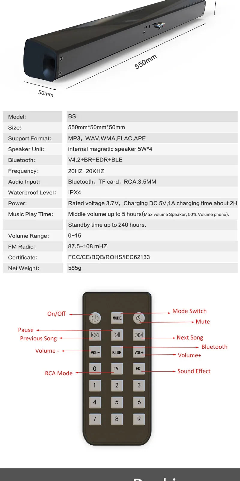 Sound bar System for all devices