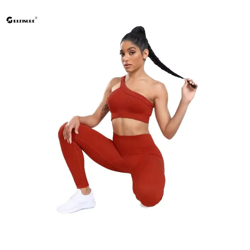 CHRLEISURE Seamless Sports Set Women Fitness