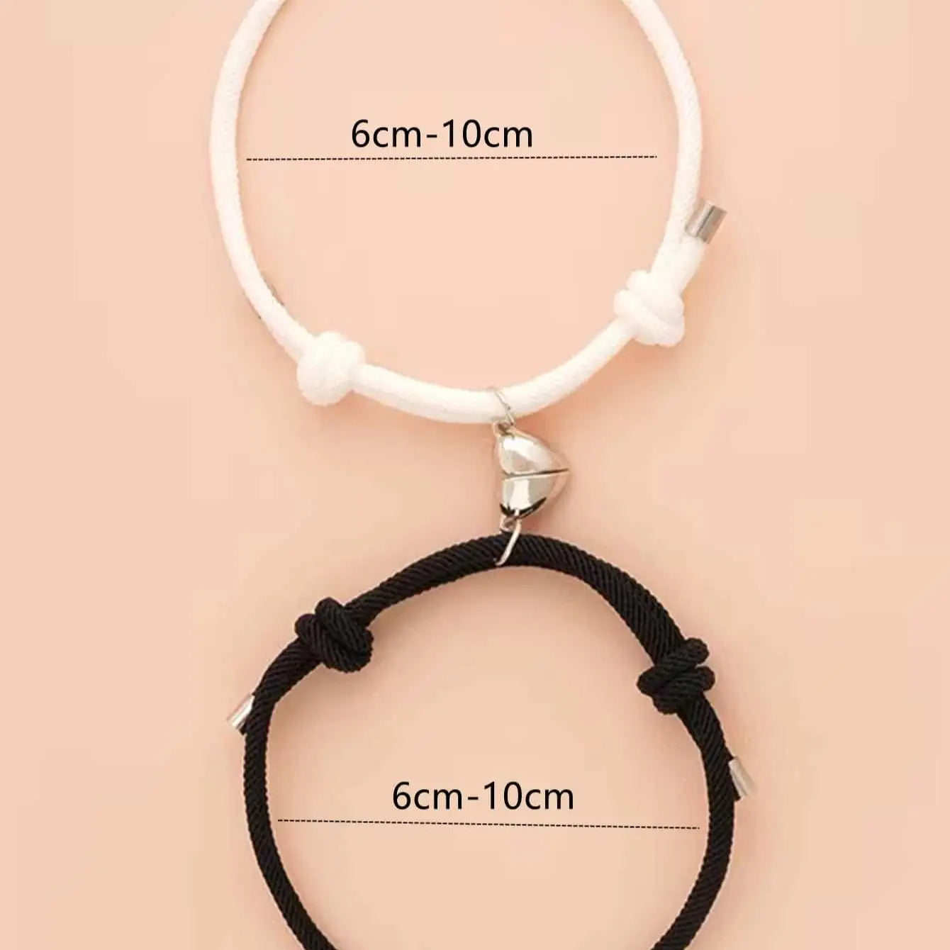 Black & White Hand Rope Love Magnetic Couple Good