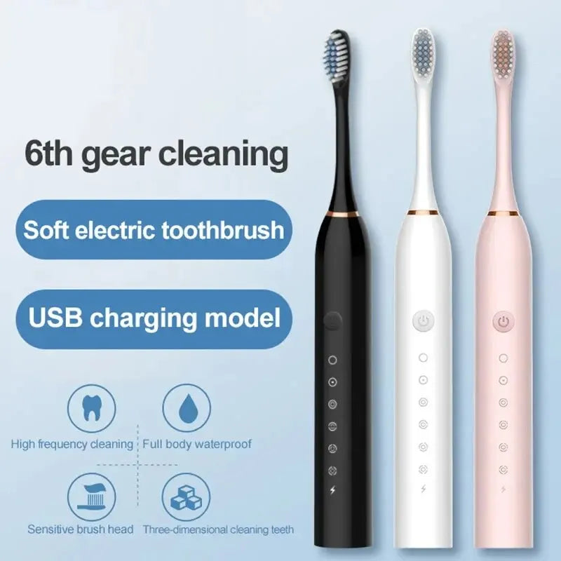 Electric Ultrasonic Toothbrush Six Speed