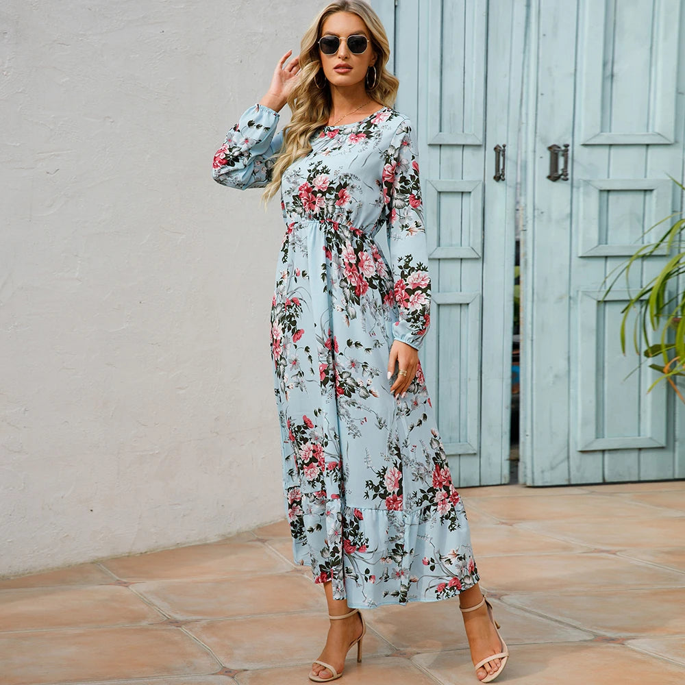 Sping Summer Bohemian Women Maxi Dress