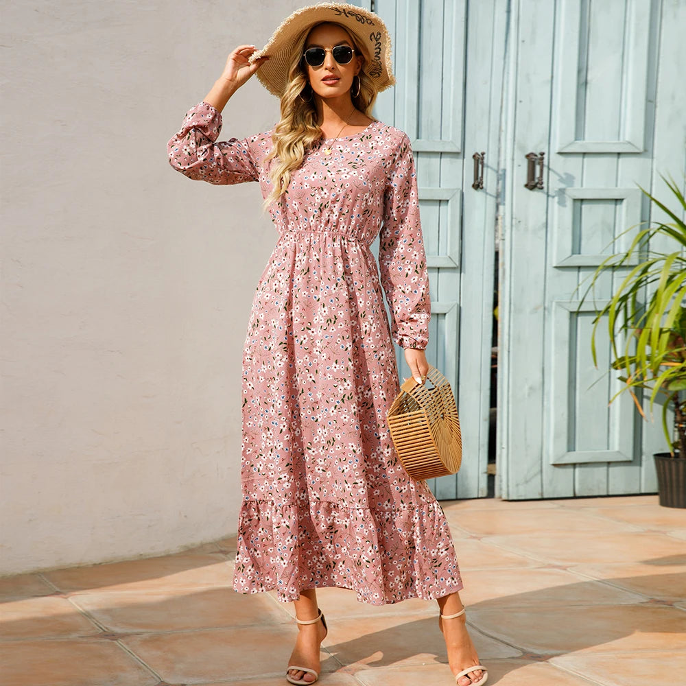 Sping Summer Bohemian Women Maxi Dress