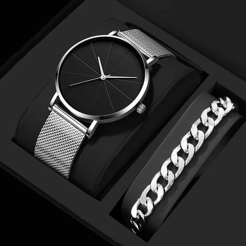 Mens Fashion Business Quartz Wristwatch