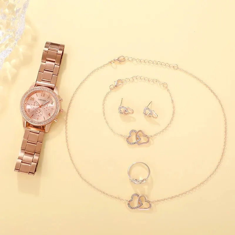 Set Rose Gold Luxury Watch