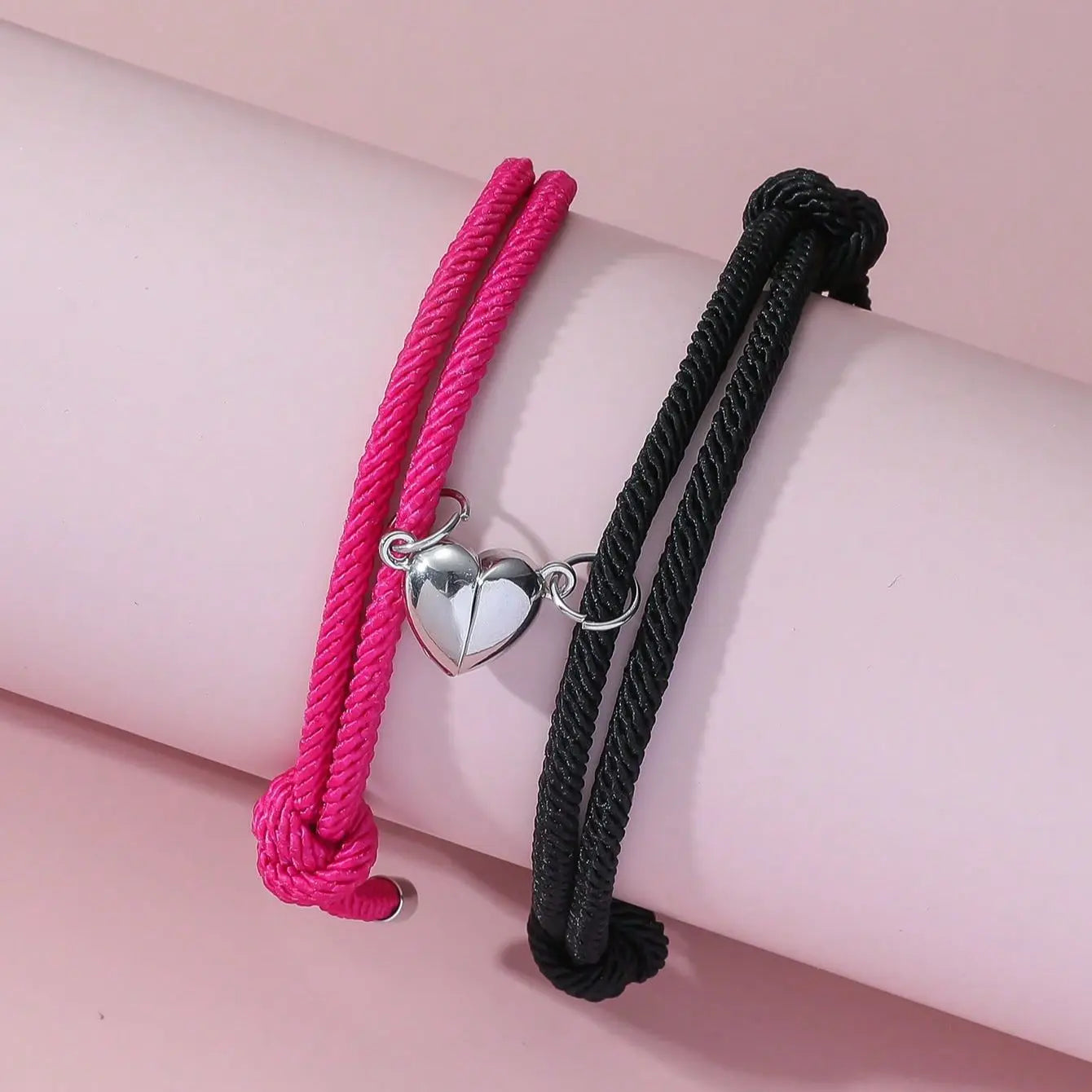 Black & White Hand Rope Love Magnetic Couple Good