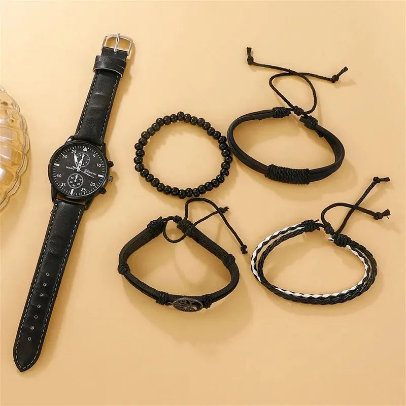 Men Set Fashion Quartz Wristwatch