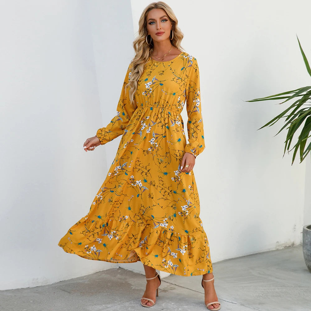 Sping Summer Bohemian Women Maxi Dress