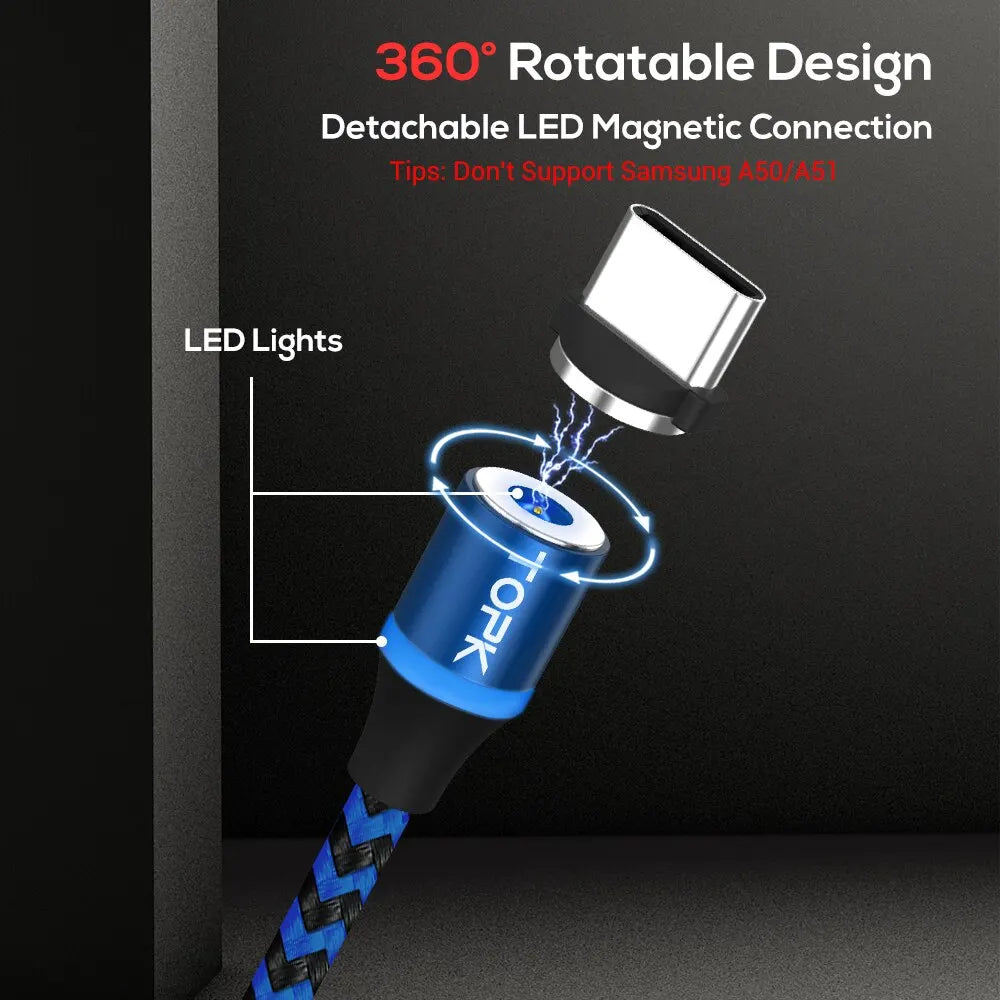 Magnetic Charging Cable 3 IN 1 USB Type C Cable